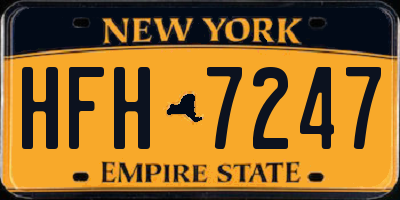 NY license plate HFH7247