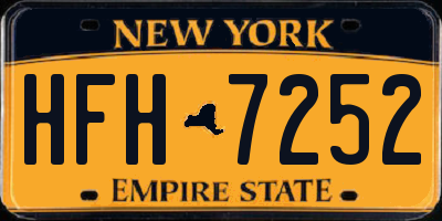 NY license plate HFH7252