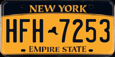 NY license plate HFH7253