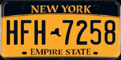 NY license plate HFH7258
