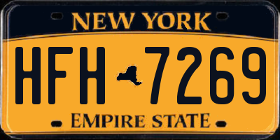 NY license plate HFH7269