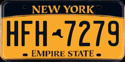 NY license plate HFH7279