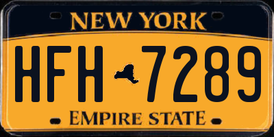 NY license plate HFH7289