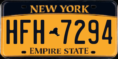 NY license plate HFH7294
