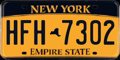 NY license plate HFH7302