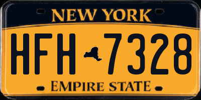 NY license plate HFH7328