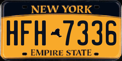 NY license plate HFH7336