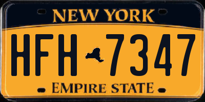NY license plate HFH7347