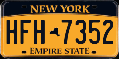 NY license plate HFH7352