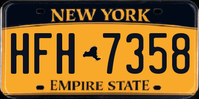 NY license plate HFH7358