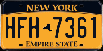 NY license plate HFH7361