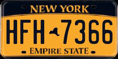 NY license plate HFH7366