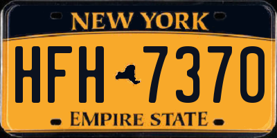 NY license plate HFH7370