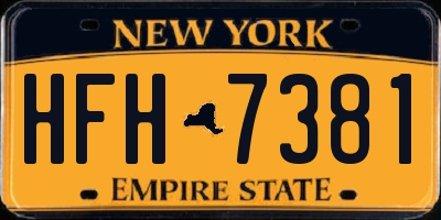 NY license plate HFH7381