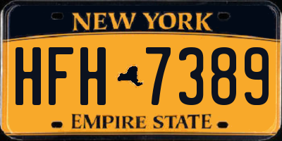 NY license plate HFH7389