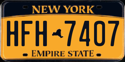 NY license plate HFH7407
