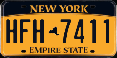 NY license plate HFH7411