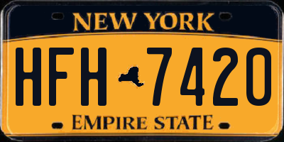 NY license plate HFH7420