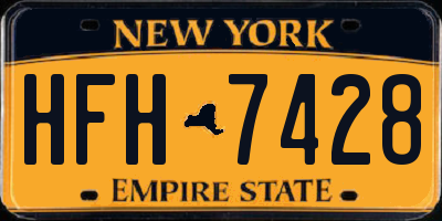 NY license plate HFH7428