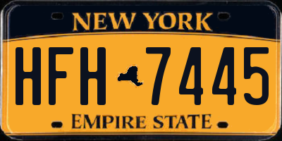 NY license plate HFH7445