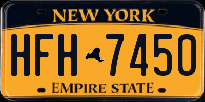 NY license plate HFH7450