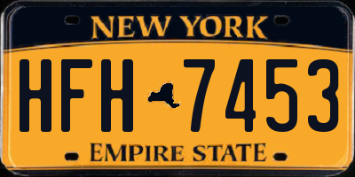 NY license plate HFH7453