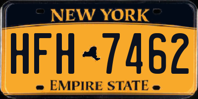 NY license plate HFH7462