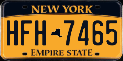 NY license plate HFH7465