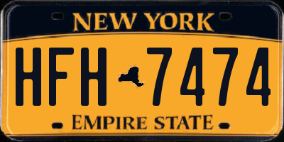 NY license plate HFH7474
