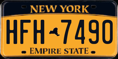 NY license plate HFH7490