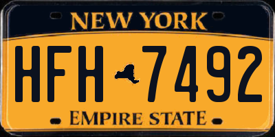NY license plate HFH7492