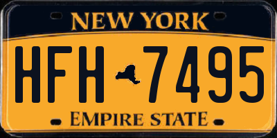 NY license plate HFH7495