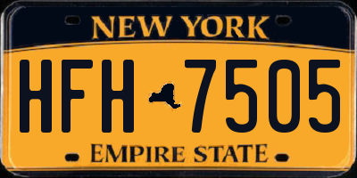 NY license plate HFH7505