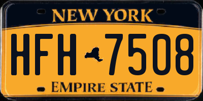 NY license plate HFH7508