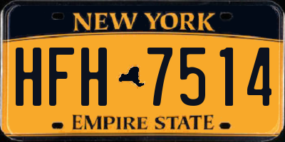 NY license plate HFH7514