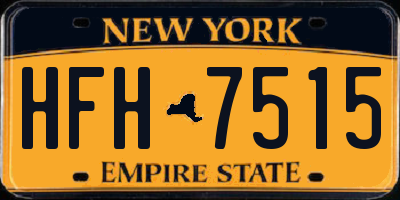 NY license plate HFH7515