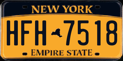 NY license plate HFH7518