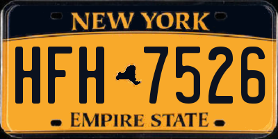 NY license plate HFH7526