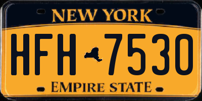 NY license plate HFH7530