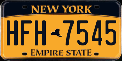 NY license plate HFH7545