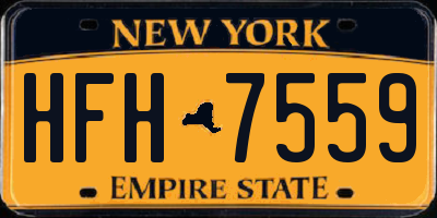 NY license plate HFH7559