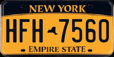 NY license plate HFH7560