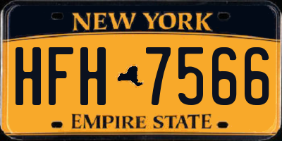 NY license plate HFH7566