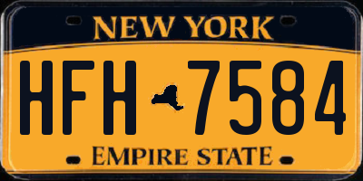 NY license plate HFH7584