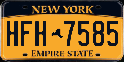 NY license plate HFH7585