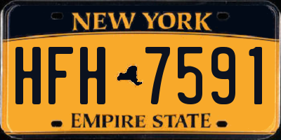 NY license plate HFH7591
