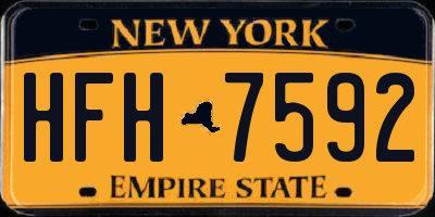 NY license plate HFH7592
