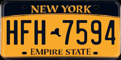 NY license plate HFH7594