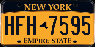 NY license plate HFH7595