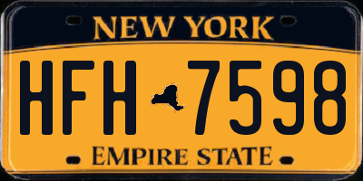 NY license plate HFH7598